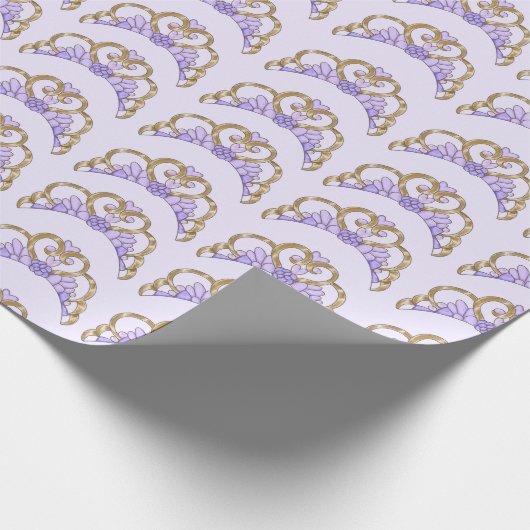 Paarse en gouden inpakpapier (Hoek)