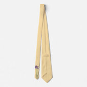 Paarse en gouden iris Waterverf bruiloft Stropdas (Achterkant)