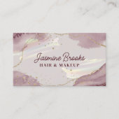 Paarse en gouden iriserende visitekaartje (Voorkant)