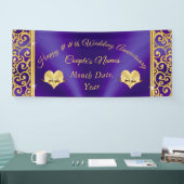 Paarse en gouden Jubilea banners (Beurs)