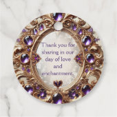 Paarse en gouden juwelen Dank u Label (Achterkant)