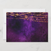 Paarse en gouden kerstcadeautjes Sweet 16 Kaart (Achterkant)