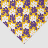 Paarse en gouden kleine pootafdrukken tissuepapier (Detail)