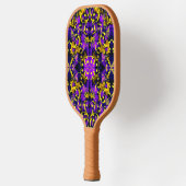 Paarse en gouden kunstdecostijl pickleball paddle (Links)