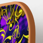 Paarse en gouden kunstdecostijl pickleball paddle (Links Detail)