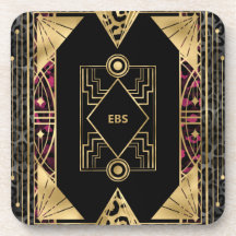 Paarse en gouden kunsten Deco