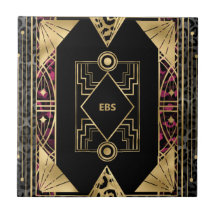 Paarse en gouden kunsten Deco