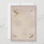 Paarse en gouden libellen kaart (Achterkant)