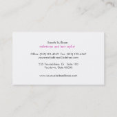 Paarse en gouden Lotus Mandala Salon Spa Visitekaartje (Achterkant)