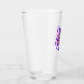 Paarse en gouden Louisiana Tiger Fan Art Pint Glas (Rechts)