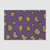 Paarse en gouden luipaard afdrukken tissuepapier (Voorkant)