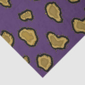 Paarse en gouden luipaard afdrukken tissuepapier (Detail)