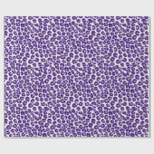 Paarse en gouden luipaard Patroon Cadeaupapier (Vlak)