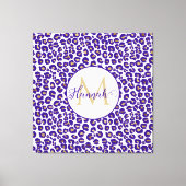 Paarse en gouden luipaard Patroon Canvas Afdruk (Voorkant)