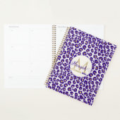 Paarse en gouden luipaard Patroon Planner (Display)