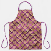Paarse en gouden luipaard serie ontwerp 18 schort (Voorkant)