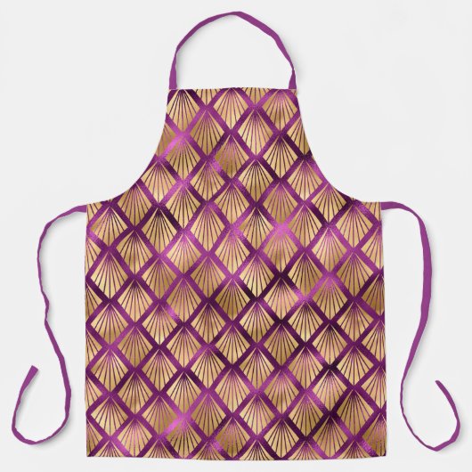 Paarse en gouden luipaard serie ontwerp 18 schort (Voorkant)