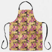 Paarse en gouden luipaard serie ontwerp 7 schort (Voorkant)