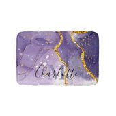 Paarse en gouden marmer badmat (Voorkant)