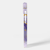 Paarse en gouden marmer Case-Mate iPhone case (Achterkant / Links)