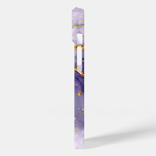 Paarse en gouden marmer Case-Mate iPhone case (Achterkant / Links)
