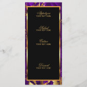 Paarse en gouden marmer - Menu (Achterkant)