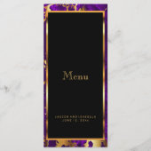Paarse en gouden marmer - Menu (Voorkant)