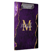 Paarse en gouden marmeren agaat klembord (Rechts)