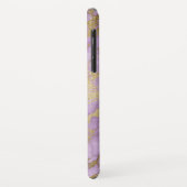 Paarse en gouden marmeren elegante moderne print Case-Mate iPhone case (Achterkant/links)