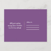 Paarse en gouden Marokkaanse buikdansfeest Uitnodiging Briefkaart (Achterkant)