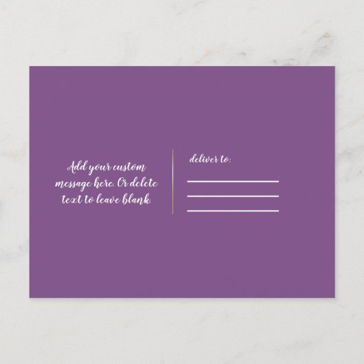 Paarse en gouden Marokkaanse buikdansfeest Uitnodiging Briefkaart (Achterkant)