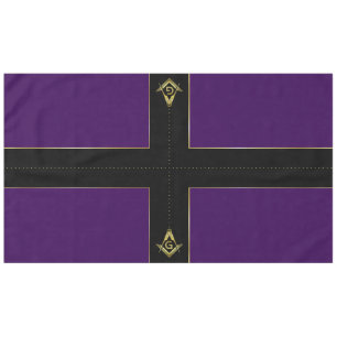 Paarse en gouden Masonische tafelkleden en decorre