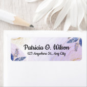 Paarse en gouden minimalist etiket (Insitu)