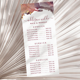 Paarse en gouden moderne kunst vloeibare waterverf reclamekaart