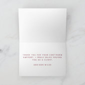 Paarse en gouden moderne, vloeibare client bedankt kaart (Binnen)