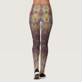 Paarse en gouden motief leggings (Achterkant)