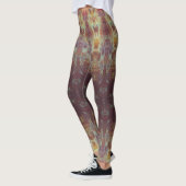 Paarse en gouden motief leggings (Links)