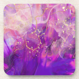 Paarse en gouden Onderzetter Set