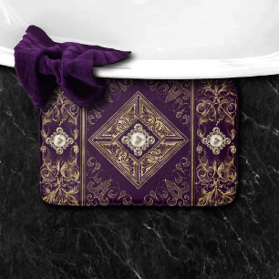Paarse en gouden Opulentie joedd Brooch Badmat