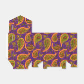 Paarse en gouden Paisley Mooie Bright Bedankdoosjes (Uitgevouwen)