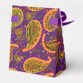 Paarse en gouden Paisley Mooie Bright Bedankdoosjes (Achterkant)