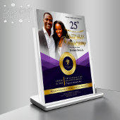 Paarse en gouden pastoraal Jubileum Flyer