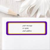 Paarse en gouden rand etiket (Insitu)