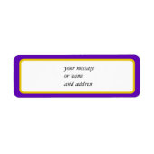 Paarse en gouden rand etiket (Voorkant)