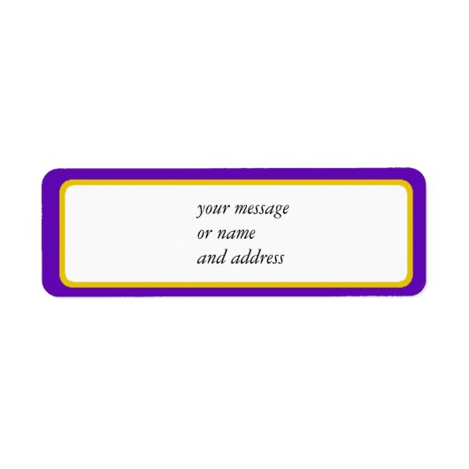 Paarse en gouden rand etiket (Voorkant)