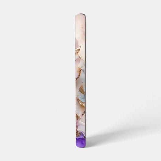 Paarse en gouden reus Rozen Samsung Galaxy Hoesje (Linkerkant)