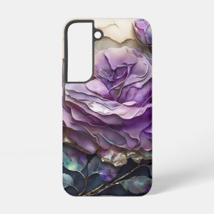 Paarse en Gouden Reuzenrozen Samsung Galaxy Hoesje