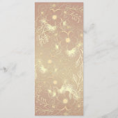 Paarse en gouden rustieke bruiloft menu (Achterkant)