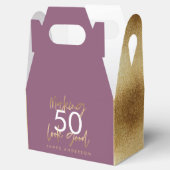 paarse en gouden simpele elegante moderne Favor Bo Bedankdoosjes (Geopend)