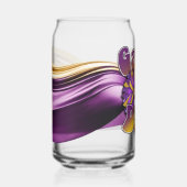 Paarse en Gouden Speldag Blikvorm Glas (Voorkant)